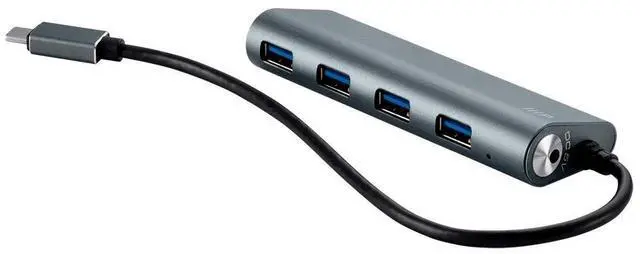 Alt view image 9 of 13 - Monoprice 4 Port USB-C Hub - Aluminum, SuperSpeed Transfer Rates, Compatible With Apple MacBook, Google Chromebook & More