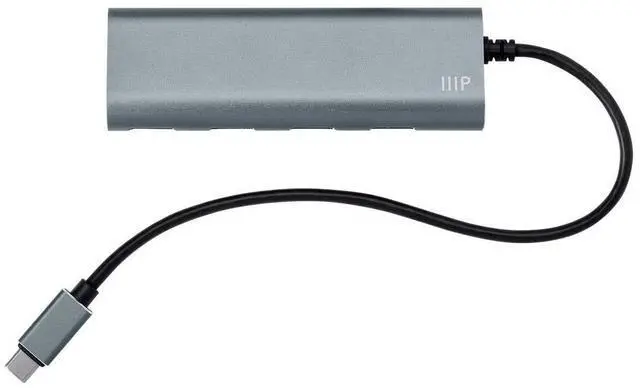 Alt view image 12 of 13 - Monoprice 4 Port USB-C Hub - Aluminum, SuperSpeed Transfer Rates, Compatible With Apple MacBook, Google Chromebook & More