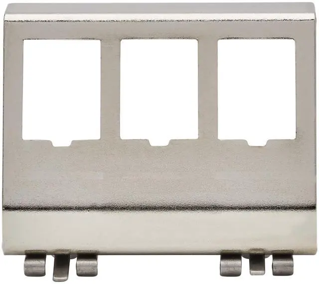 Alt view image 11 of 12 - Eaton Tripp Lite Series 3-Port Metal DIN-Rail Mounting Module for Snap-In Keystone Jacks and Couplers Silver TAA
