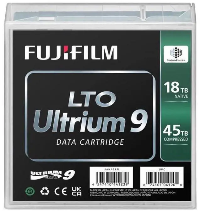 Main image of Fujifilm LTO Ultrium9 18TB Native 45TB Compressed Tape Cartridge w/Case 16659047