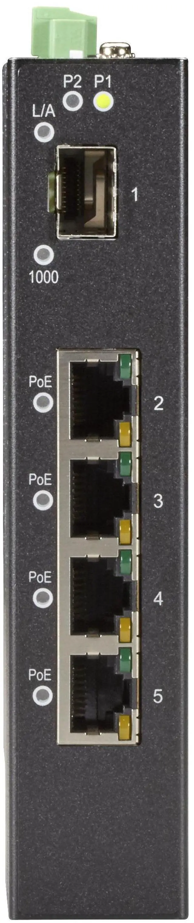 Alt view image 8 of 9 - BLACK BOX LIE401A GIGABIT ETHERNET (1000-MBPS) EXTREME TEMPERATURE POE SWITCH - (4) 10/100/1000-MB