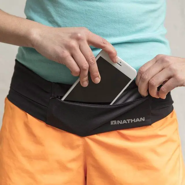 Alt view image 7 of 7 - Nathan Zipster Lite Running Belt Waist Pack XLarge Blue Jay