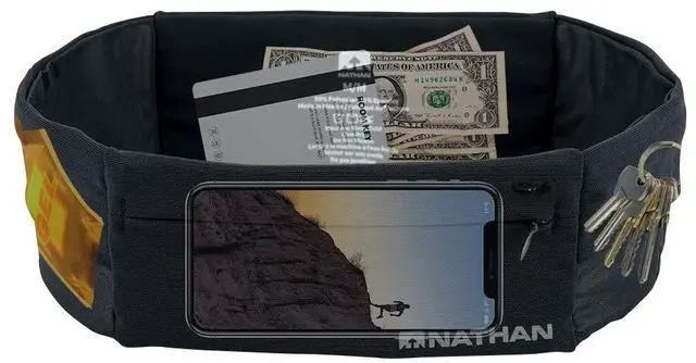 Alt view image 3 of 7 - Nathan Zipster Lite Running Belt Waist Pack XLarge Blue Jay