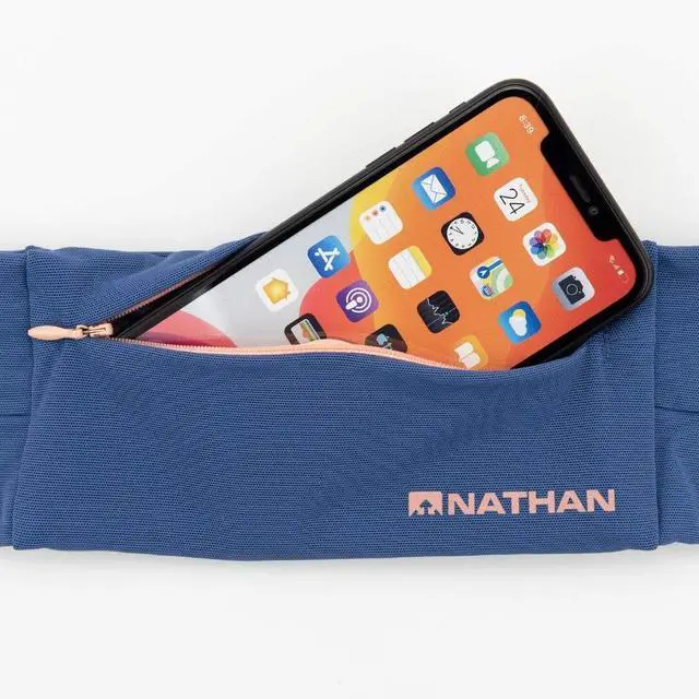 Alt view image 4 of 7 - Nathan Zipster Lite Running Belt Waist Pack XLarge Blue Jay