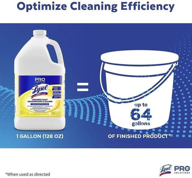 Alt view image 14 of 19 - Reckitt Benckiser 76334CT Professional LYSOL Brand Disinfectant Deodorizing Cleaner, 1 gal. Bottle, Concentrate, Lemon Scent