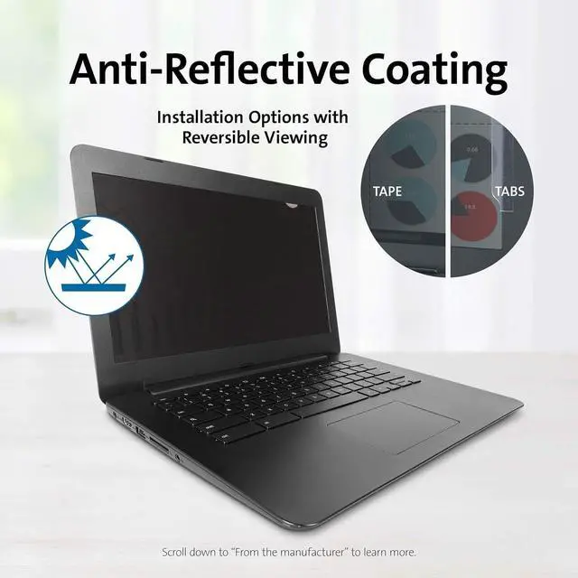 Alt view image 11 of 12 - Kensington FP160W10 Privacy Screen for Laptops 16.0" 16:10
