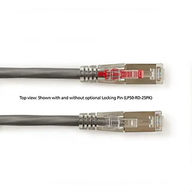 Alt view image 7 of 9 - Black Box 1ft Cat.6 Snagless S/FTP Network Patch Cable Gray C6PC70SGY01