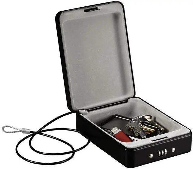 Alt view image 20 of 20 - P005C Portable Combination-Lock Security Safe 0.05 cu ft 5.9 x 8 x 2.6 Black