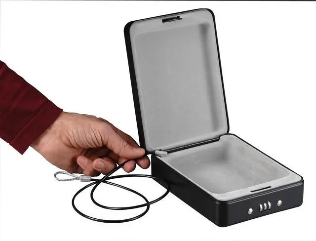 Alt view image 19 of 20 - P005C Portable Combination-Lock Security Safe 0.05 cu ft 5.9 x 8 x 2.6 Black