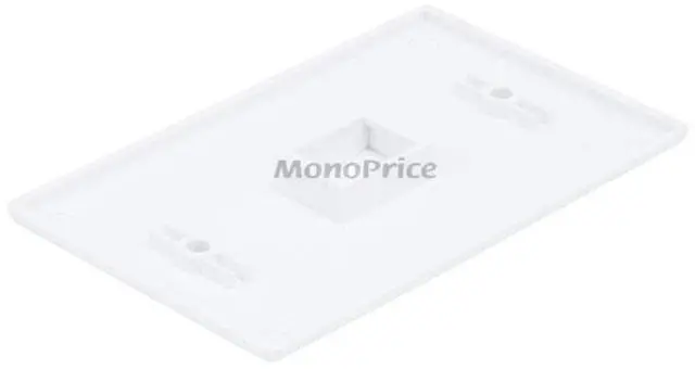 Alt view image 10 of 11 - Monoprice 1-Hole 1-Gang Keystone Wall Plate - White