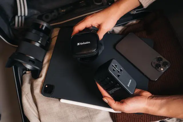 Alt view image 11 of 14 - Verbatim UTA-06 Gan III Universal Travel Adapter 100W - USB-C, USB-A - 100 W - 120 V AC, 230 V AC Input
