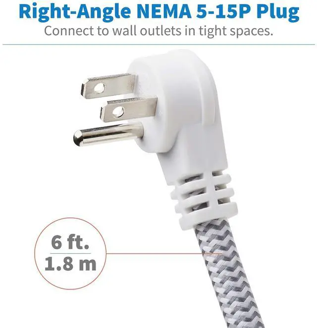 Alt view image 6 of 7 - Tripp Lite Surge Protector Tower 5-Outlet w/ 3 USB Ports White TLP66USB