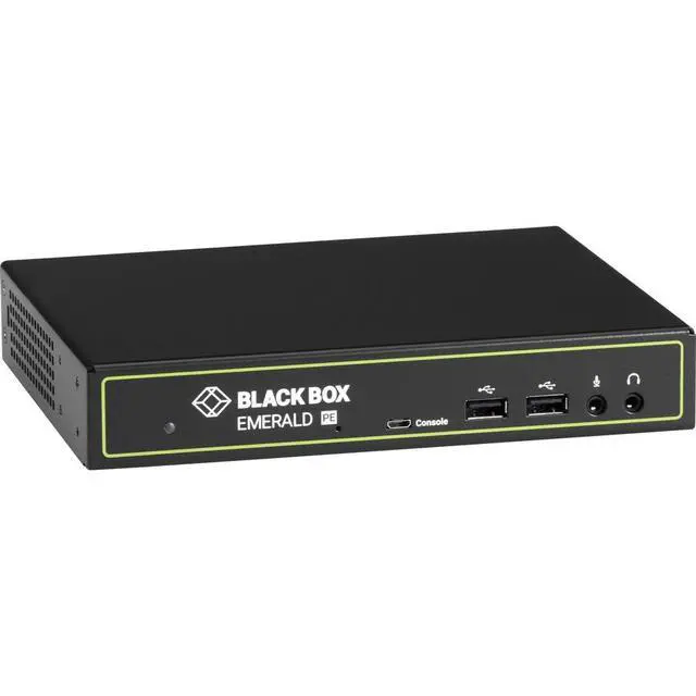 Alt view image 2 of 2 - Black Box EMD2000PE-R-P KVM Extender Receiver with Virtual Machine Access - Single-Monitor, PoE, DVI-D, V-USB 2.0, Audio