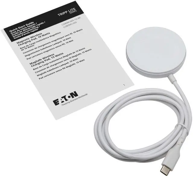 Alt view image 7 of 7 - 15W Wireless Charging Pad USB C White U280MS005