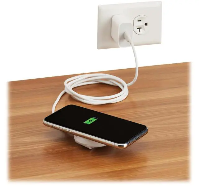 Alt view image 6 of 7 - 15W Wireless Charging Pad USB C White U280MS005