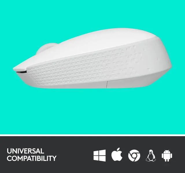 Alt view image 14 of 17 - Logitech M170 Wireless Mouse for PC, Mac, Laptop, 2.4 GHz with USB Mini Receiver, Optical Tracking, 12-Months Battery Life, Ambidextrous - Off White