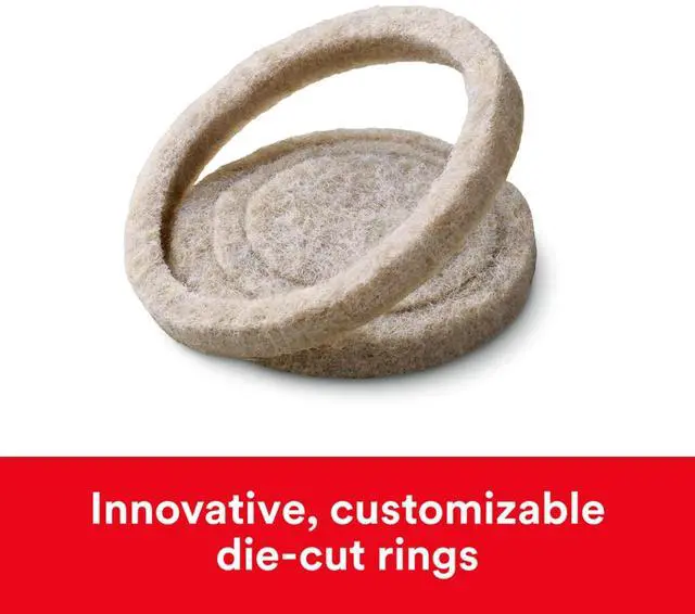 Alt view image 11 of 14 - Scotch Custom Fit Felt Pads 1.5" Beige 30/Pack (SP884-NA)