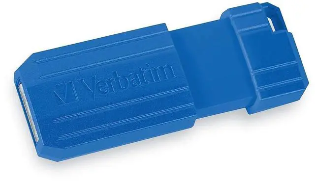 Alt view image 13 of 14 - Verbatim PinStripe 128GB USB 2.0 Type-A Flash Drive Red and Blue 2/Pack (70391)
