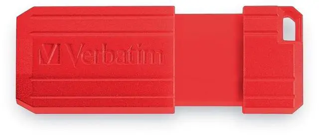 Alt view image 12 of 14 - Verbatim PinStripe 128GB USB 2.0 Type-A Flash Drive Red and Blue 2/Pack (70391)