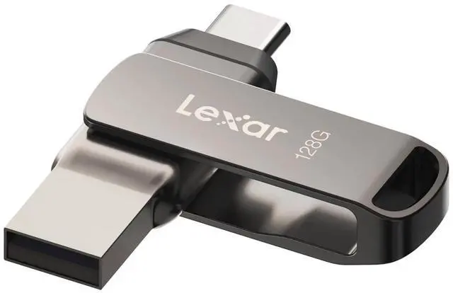Alt view image 15 of 18 - Lexar JumpDrive D400 Dual 128GB USB 3.1 Flash Drive Titanium (LJDD400-128GBNU)