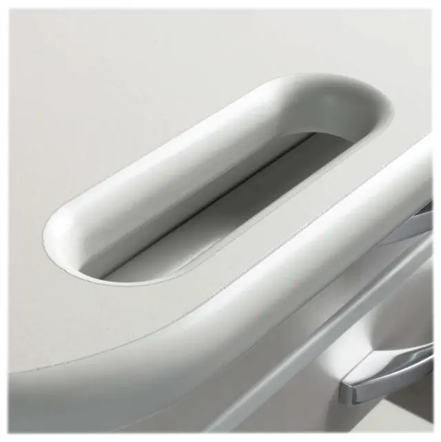 Alt view image 11 of 15 - Tripp Lite Mobile Standing Desk 2 Adjustable Shelf & 2 Metal Storage Drawers, TAA Compliant, Home Office & School, 5-Year Warranty, White