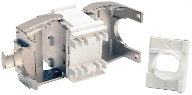Alt view image 15 of 16 - Tripp Lite Cat6a Toolless Shielded Keystone Jack 180 Degrees Wallplates Panels (N238-001-SH-TFA)