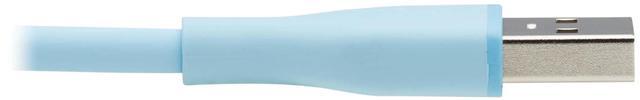 Alt view image 13 of 17 - Tripp Lite Safe-IT USB-A to Lightning Sync/Charge Antibacterial Cable (M/M), Ultra Flexible, MFi Certified, Light Blue, 6 ft. (1.83 m) Modle M100AB-006-S-LB