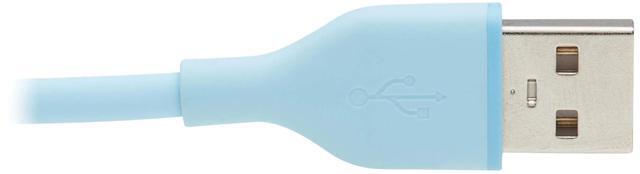 Alt view image 14 of 17 - Tripp Lite Safe-IT USB-A to Lightning Sync/Charge Antibacterial Cable (M/M), Ultra Flexible, MFi Certified, Light Blue, 6 ft. (1.83 m) Modle M100AB-006-S-LB