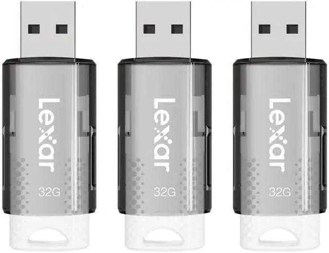 Alt view image 6 of 8 - Lexar JumpDrive S60 32GB USB 2.0 Type A Flash Drive Grey/White 3/Pack (LJDS60-32GB3NNU)