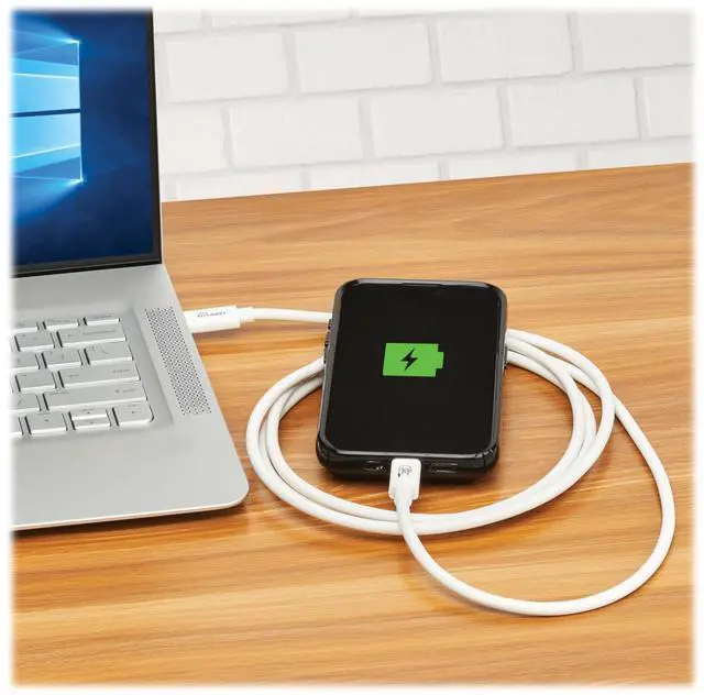 Alt view image 4 of 7 - Tripp Lite series USB4 20Gbps Cable (M/M), White, 6.6 ft. U521-1P0M-WH20G