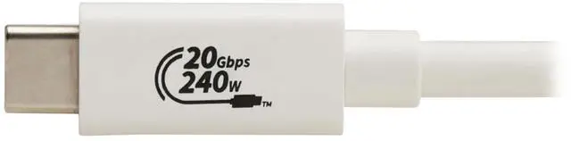 Alt view image 6 of 7 - Tripp Lite series USB4 20Gbps Cable (M/M), White, 6.6 ft. U521-1P0M-WH20G