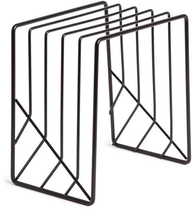 Alt view image 4 of 7 - Vena Desktop Organization Kit 8 Compartments Letter Sorter Paper Tray Pencil Cup Black Metal 2004U0001