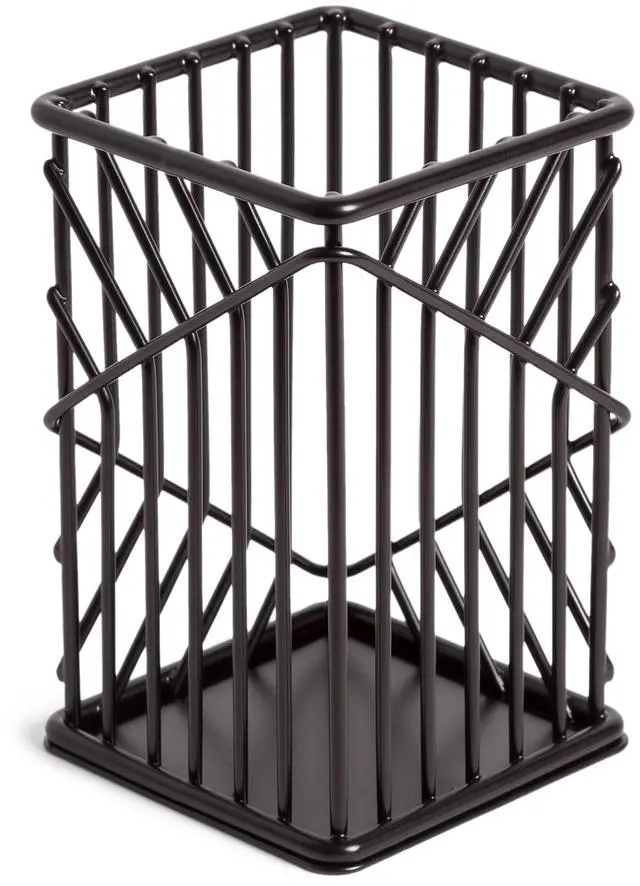 Alt view image 6 of 7 - Vena Desktop Organization Kit 8 Compartments Letter Sorter Paper Tray Pencil Cup Black Metal 2004U0001