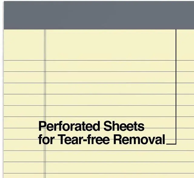 Alt view image 13 of 16 - TRU RED Notepads 8.5" x 14" Wide Ruled Canary 50 Sheets/Pad 12 Pads/Pack TR57371