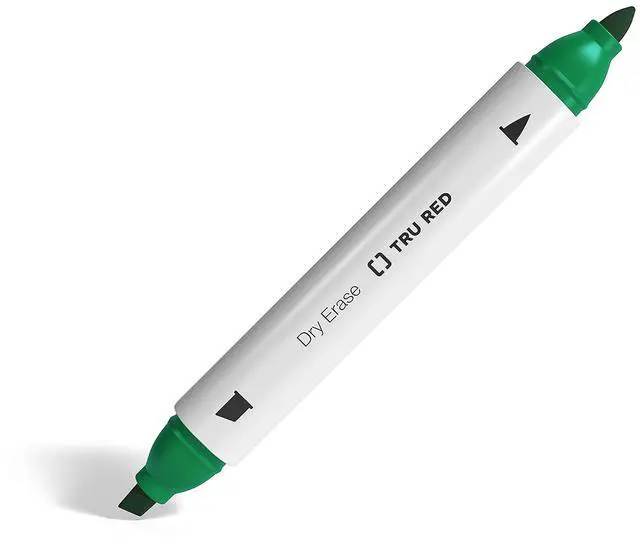 Alt view image 2 of 7 - TruRed Tank Style Twin-Tip Dry Erase Marker Assorted Colors 4/Pack TR57838