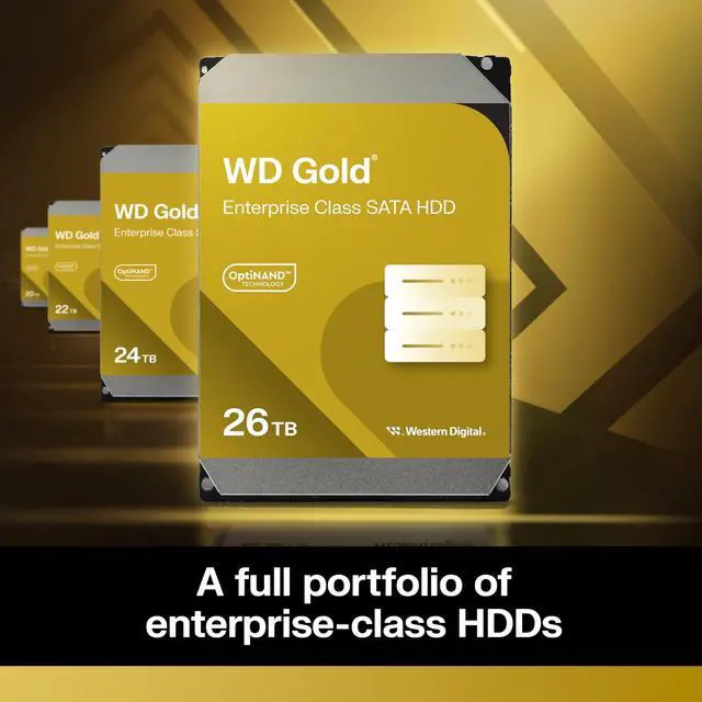 Alt view image 6 of 10 - WD Gold WD242KRYZ 24 TB Hard Drive - 3.5" Internal - SATA (SATA/600) - Conventional Magnetic Recording (CMR) Method - Storage System, Data Center, Server Device Supported - 7200rpm