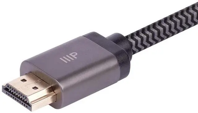 Alt view image 10 of 10 - Monoprice 8K Braided HDMI 2.1 Cable - 6 Feet - Black | Ultra High Speed, 48Gbps, Compatible With Sony PS5 / Microsoft / Xbox Series X & Series S and More