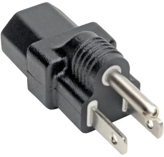 Alt view image 10 of 13 - Tripp Lite P006-000 NEMA 5-15P to IEC-320-C13 Power Cord Adapter - 10A, 125V, Black