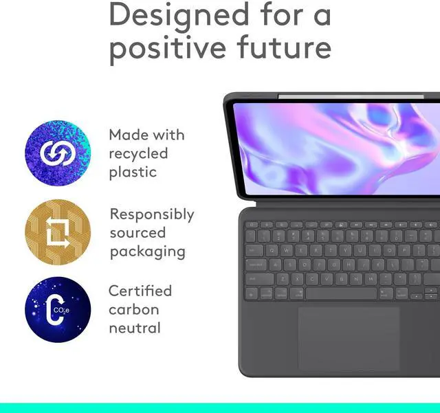 Alt view image 11 of 14 - Logitech Combo Touch Keyboard Case for iPad Pro 13 (M4) Graphite