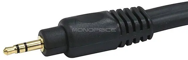 Alt view image 7 of 7 - Monoprice 6ft Premium 3.5mm Stereo Male to 2RCA Male 22AWG Cable (Gold Plated) - Black