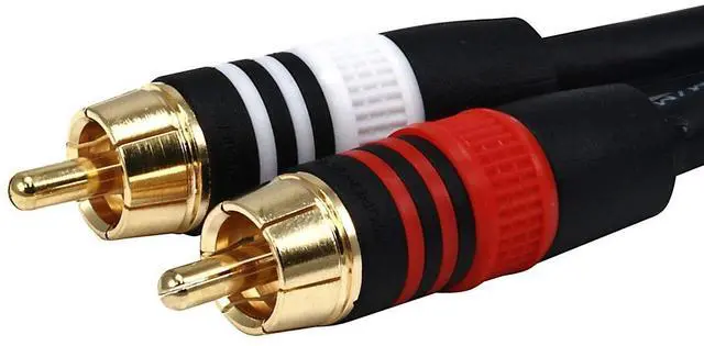 Alt view image 6 of 7 - Monoprice 6ft Premium 3.5mm Stereo Male to 2RCA Male 22AWG Cable (Gold Plated) - Black
