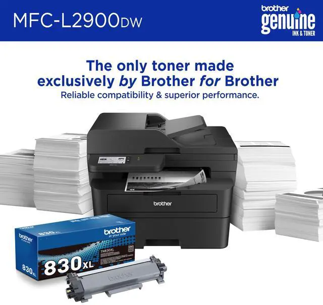 Alt view image 8 of 9 - Brother MFC-L2900DW MFC / All-In-One Up to 36 ppm Monochrome Wireless 802.11b/g/n (2.4GHz) / 802.11a/n (5GHz), Ethernet, Hi-Speed USB 2.0 Electrophotographic Laser Printer