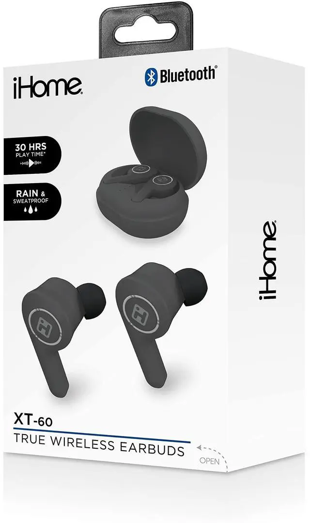Alt view image 5 of 6 - IHOME XT-60 TRUE WIRELESS EAR BUD GREY