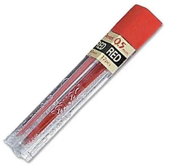 Alt view image 6 of 8 - Pentel 0.5mm Refill, Red Lead, Tube of 12 PPR5