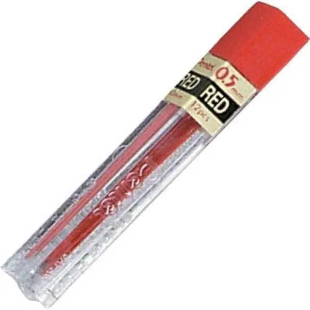 Alt view image 8 of 8 - Pentel 0.5mm Refill, Red Lead, Tube of 12 PPR5