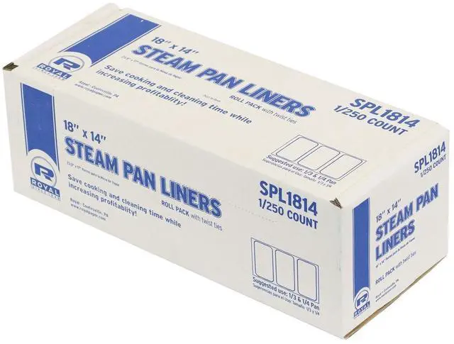 Alt view image 3 of 3 - Steam Pan Liners for 1/3-Size Pans Includes Twist-Ties 18" x 14" Clear 250/Carton SPL1814