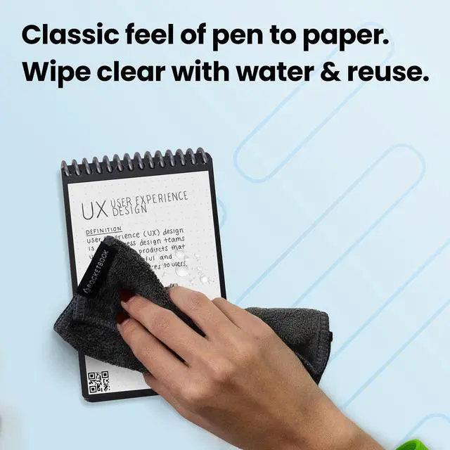 Alt view image 6 of 6 - Mini Notepad Black Cover Dot Grid Rule 3 x 5.5 White 48 Sheets EVRMKCCE