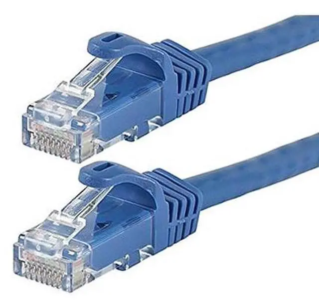 Alt view image 7 of 17 - Monoprice Cat6 Ethernet Patch Cable - 14 Feet - Blue | Network Internet Cord - RJ45, Stranded, 550Mhz, UTP, Pure Bare Copper Wire, 24AWG - Flexboot Series