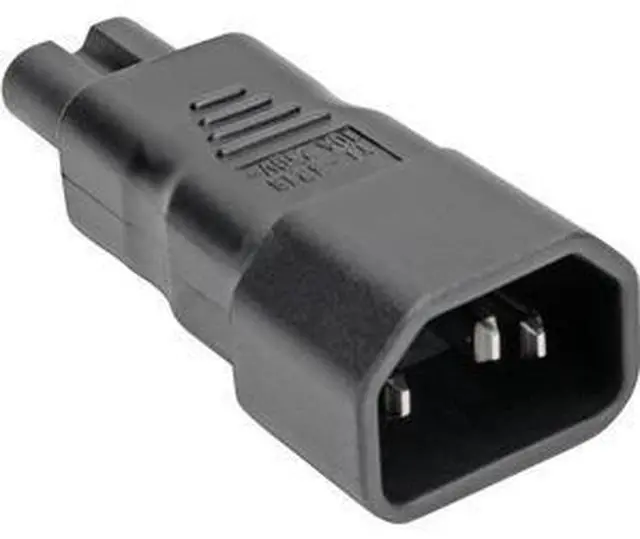 Alt view image 7 of 14 - Tripp Lite IEC C14 to IEC C7 Power Cord Adapter - 10A 250V Black