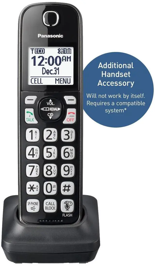 Alt view image 5 of 6 - Panasonic Cordless Phone Accessory Handset for TGD66x Series - KX-TGDA66M